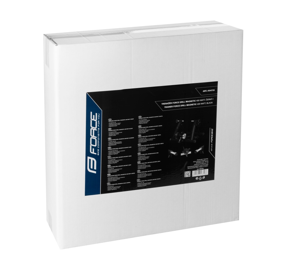 trenažér FORCE DRILL MAGNETIC 400watt Fe, černý