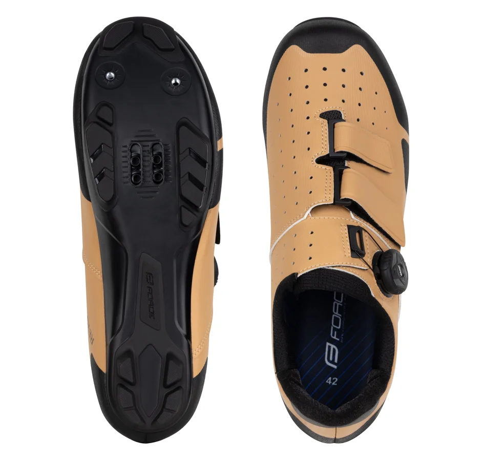 tretry FORCE MTB REVO 2, světle hnědé