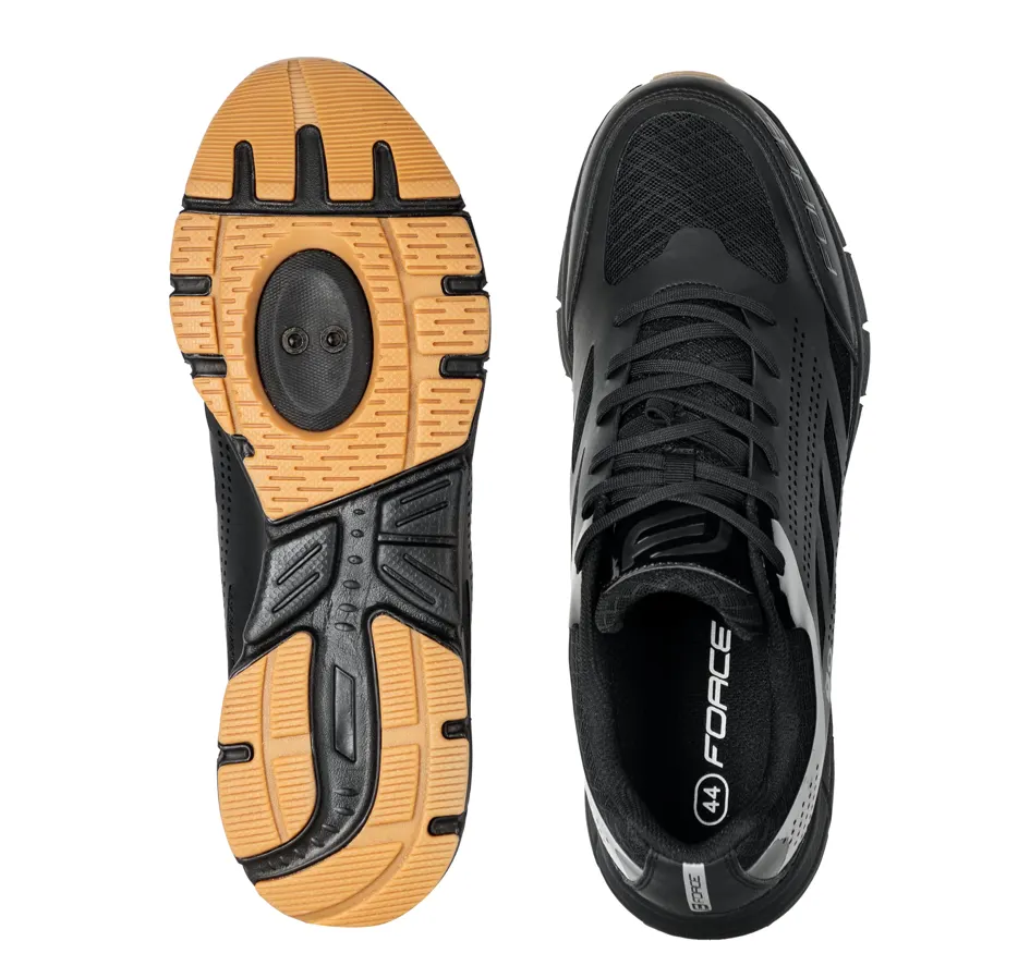 tretry FORCE MTB/TOURIST GO, černo-hnědé