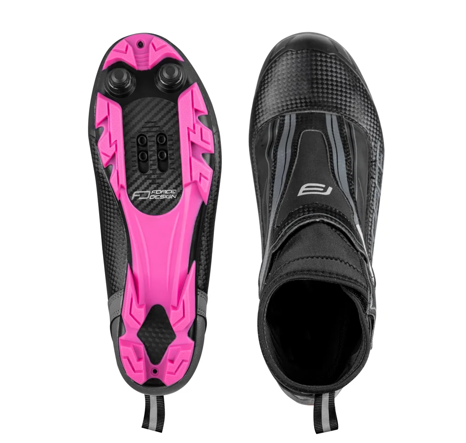 tretry zimní FORCE MTB ICE21 LADY, černo-růž