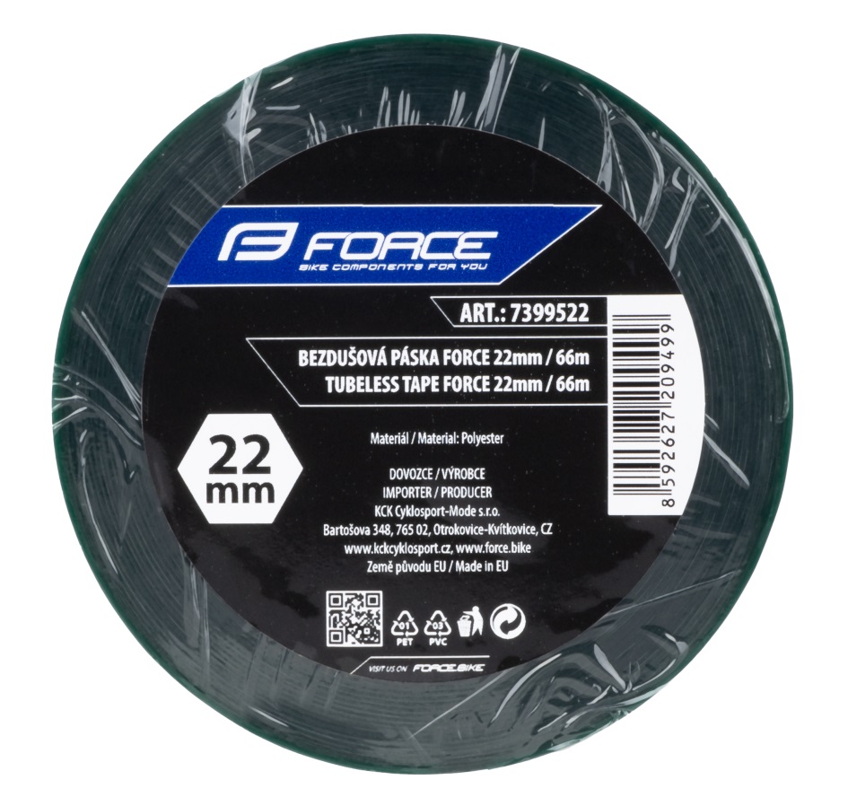 tubeless tape FORCE 22mm x 66m, green