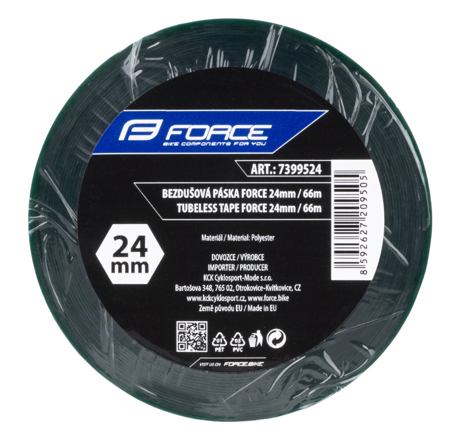 tubeless tape FORCE 24mm x 66m, green