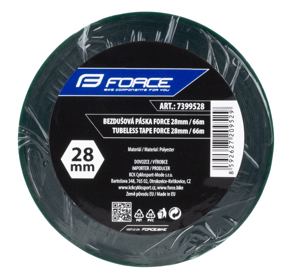 tubeless tape FORCE 28mm x 66m, green