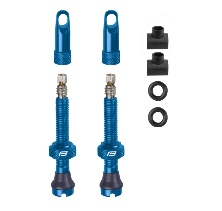 valve set FORCE for tubeless 2 x FV 44 mm, blue