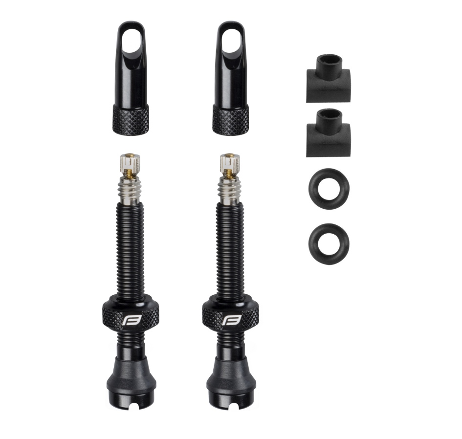 valve set FORCE for tubeless 2xFV 44mm,black