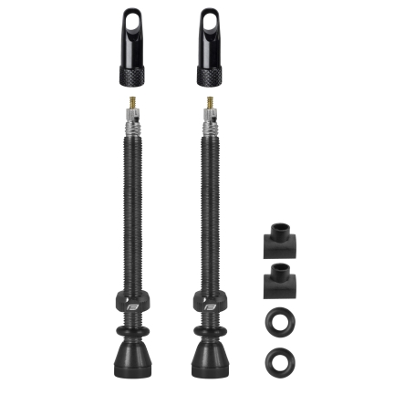 valve set FORCE for tubeless 2xFV 80 mm, black