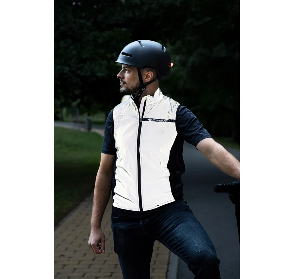 vest FORCE FLASH, full back, reflective