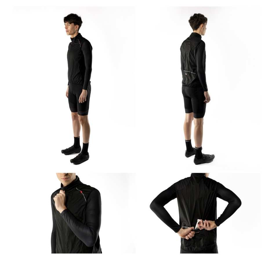 vest FORCE LASER, full back, black