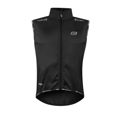vest FORCE V48, full back, black 