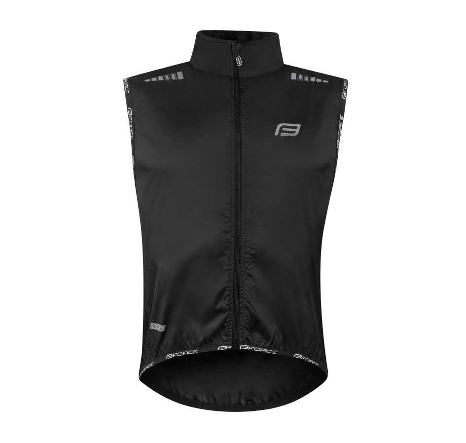 vest FORCE V48, full back, black 
