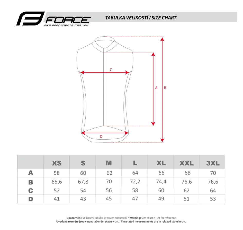 vest FORCE WINDPRO, full back, fluo