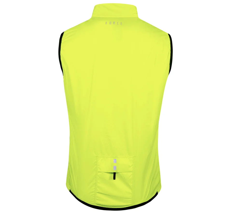 vest FORCE WINDPRO, full back, fluo