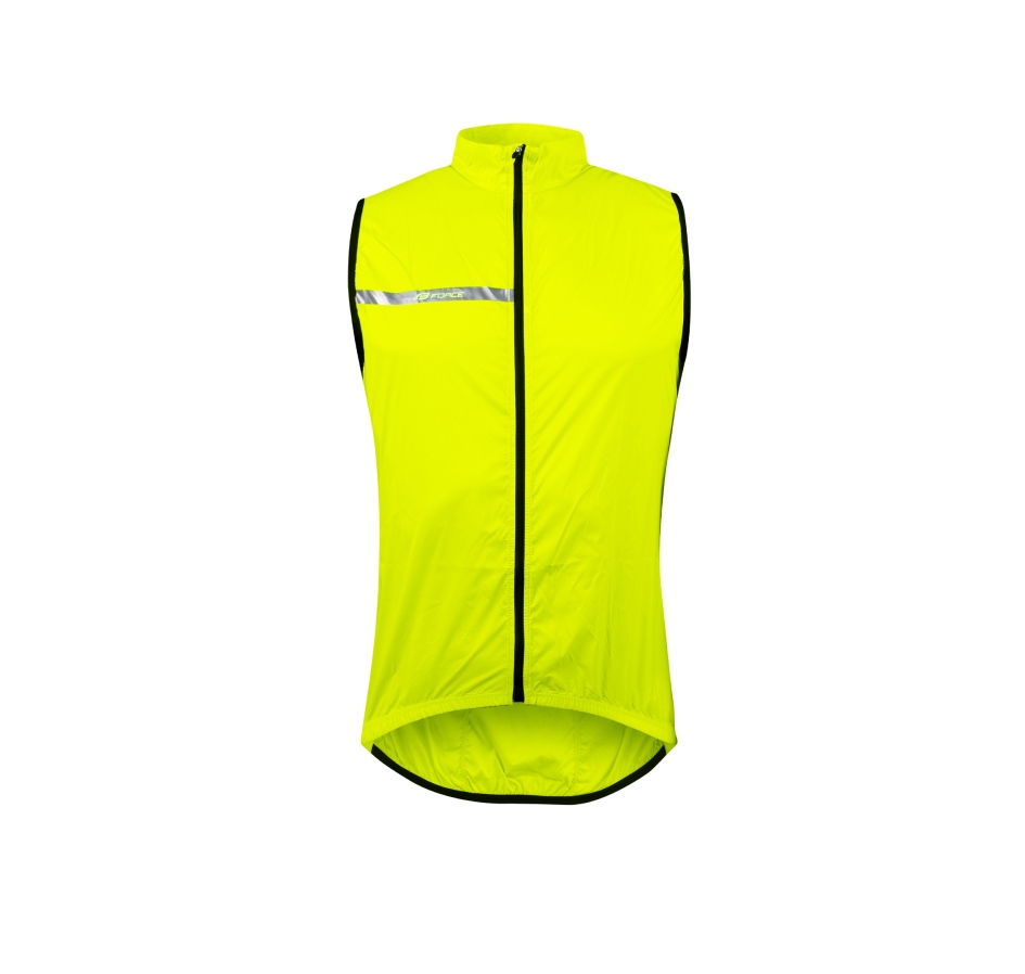 vest FORCE WINDPRO KID, full back, fluo 141-153