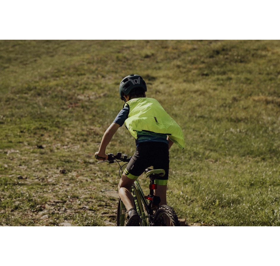 vest FORCE WINDPRO KID, full back, fluo