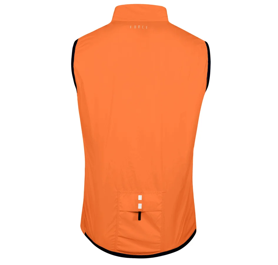 vesta FORCE WINDPRO, plná záda, oranžová