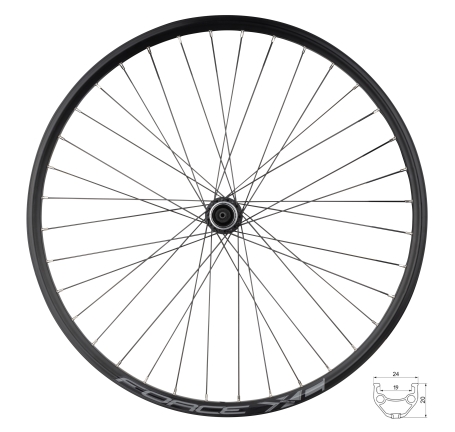 wheel front FORCE XC DISC 559x19 HBM3050-CL 36s