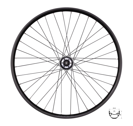 wheel front FORCE XC DISC 559x23, F804336 6b32H
