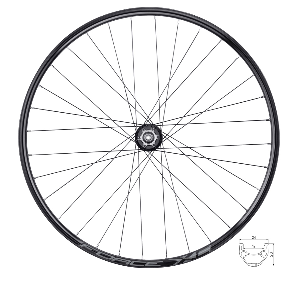 wheel front FORCE XC DISC 622x19, 80450-6b32sh