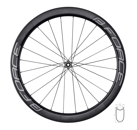 wheel front road F TEAM SP CARBON DISC 50 clincher