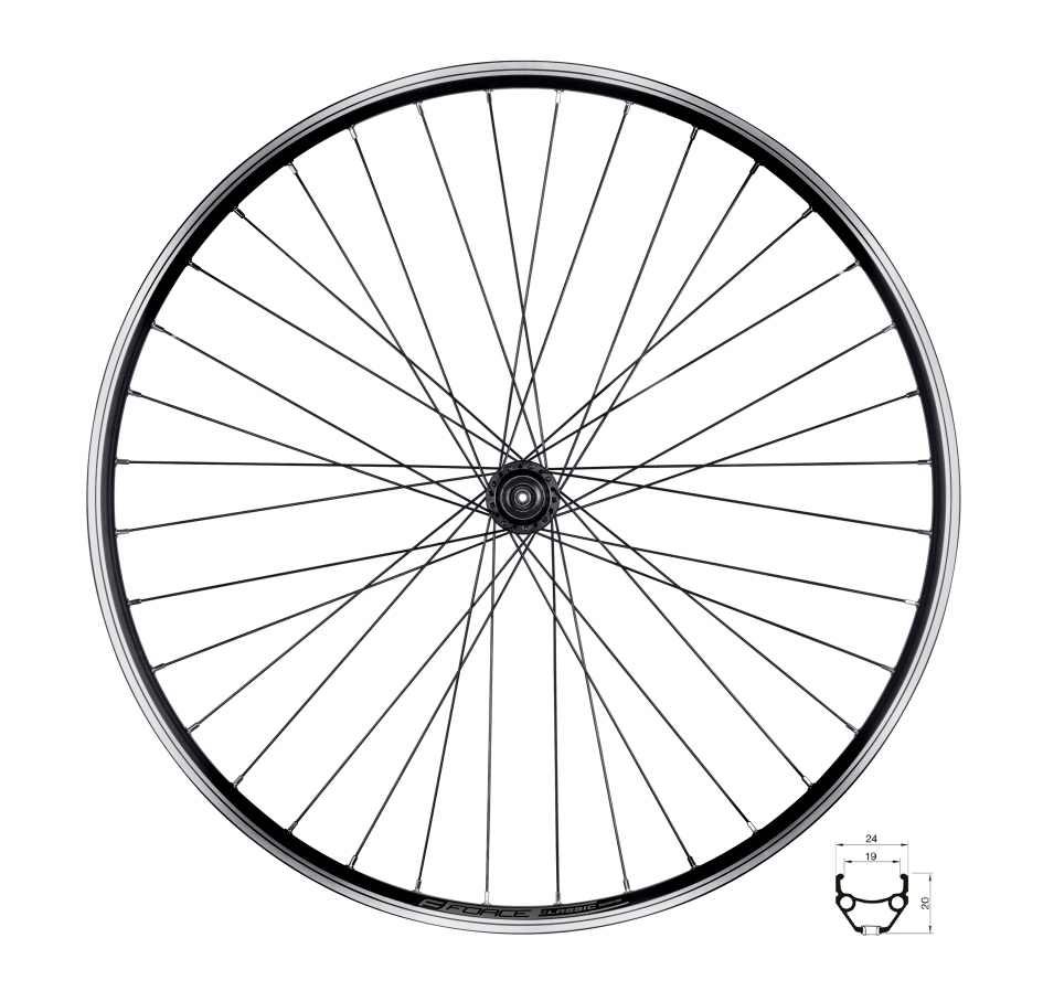 wheel rear FORCE CLASSIC 622x19 "V"FHT3000 36H