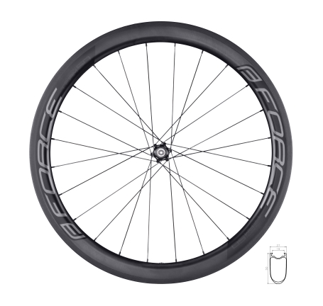 wheel rear road FORCE TEAM SP CARBON 50 clincher