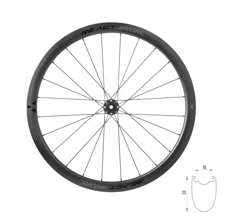 wheel set road MICHE RE.ACT 38 DISC SH tubeless