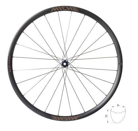 wheelset gravel MICHE GRAFF 25 SH clincher, Alloy
