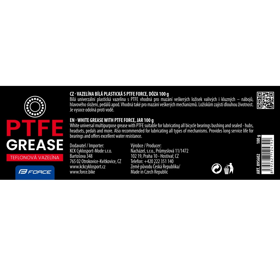 white grease with PTFE FORCE, jar 100 g