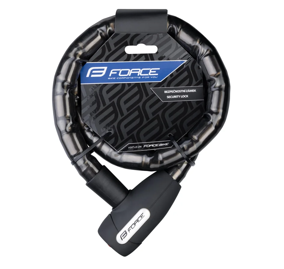 zámek F LUX článkový bez držáku 100cm/25mm, černý