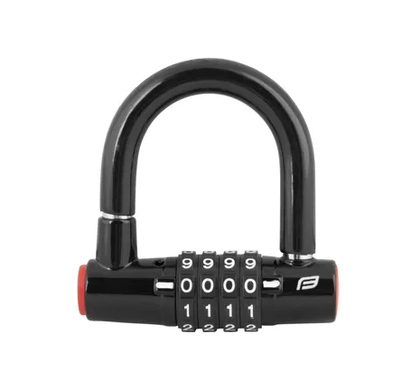 zámek FORCE MINI podkova 9cm x 8,7cm Fe, černý